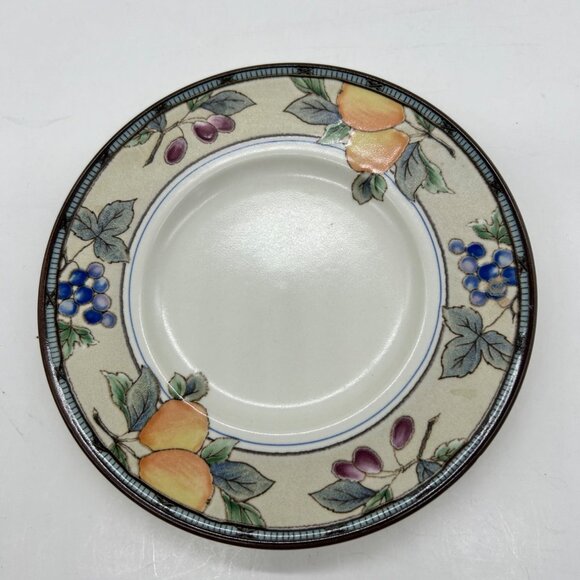 Mikasa Garden Harvest Intaglio CAC29 Cup & Saucer Set Pears Grapes Fruit Vintage - Picture 3 of 11